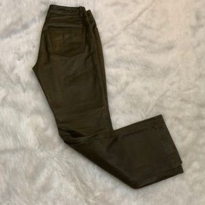 GAP Olive Green Bootcut Leather Pants